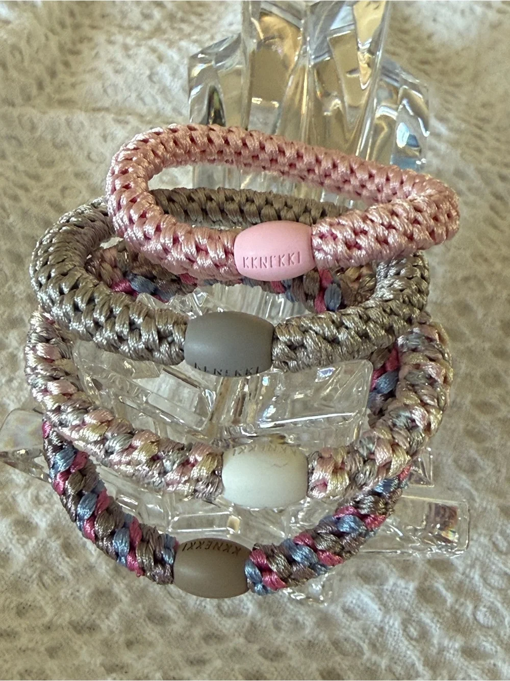 Authentic original KKNEKKI hair ties. Set of 4